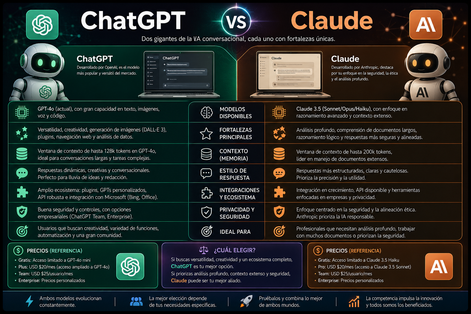 Comparativa ChatGPT vs Claude